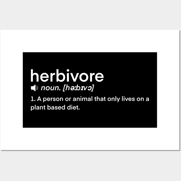 Dictionary Definition word- Herbivore Wall Art by Fruit Tee